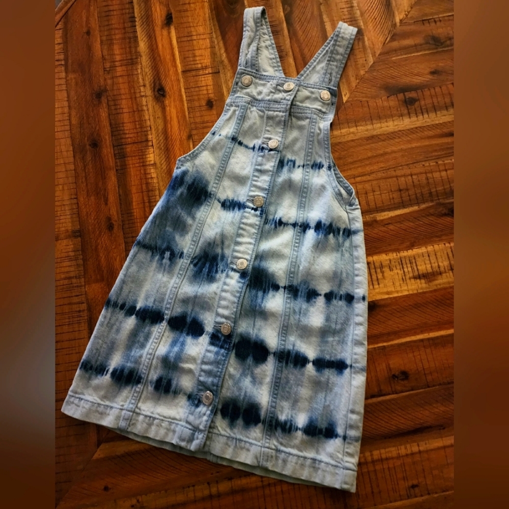** 2/$20 ** GAP Stonewash Tie Dye Button-Up Denim Jumper